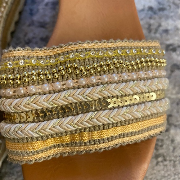 exé Size 37 Beaded Platform Sandal - Picture 5 of 6